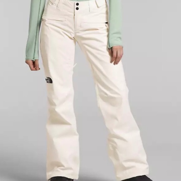 THE NORTH FACE WOMEN'S FREEDOM SKI SNOWBOARD GARDENIA PANTS Cream 1X - Picture 1 of 11